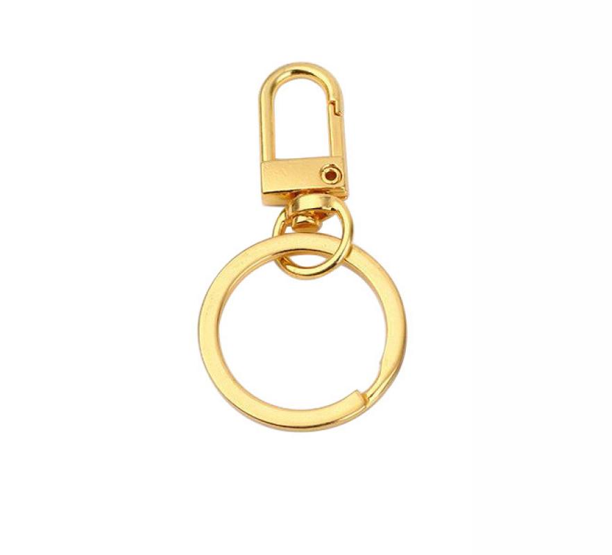Gold 34mm keychain 30mm flat ring