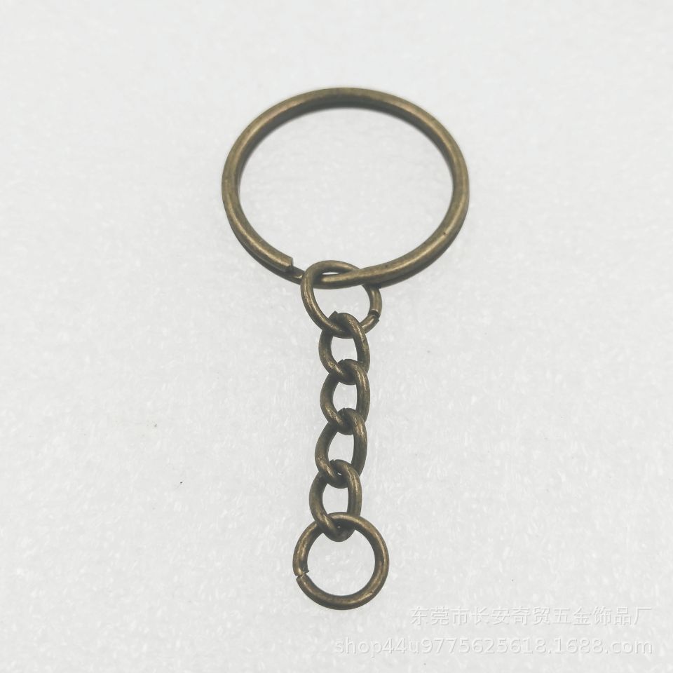Bronze 1.5X25mm aperture 4 knot button chain tail