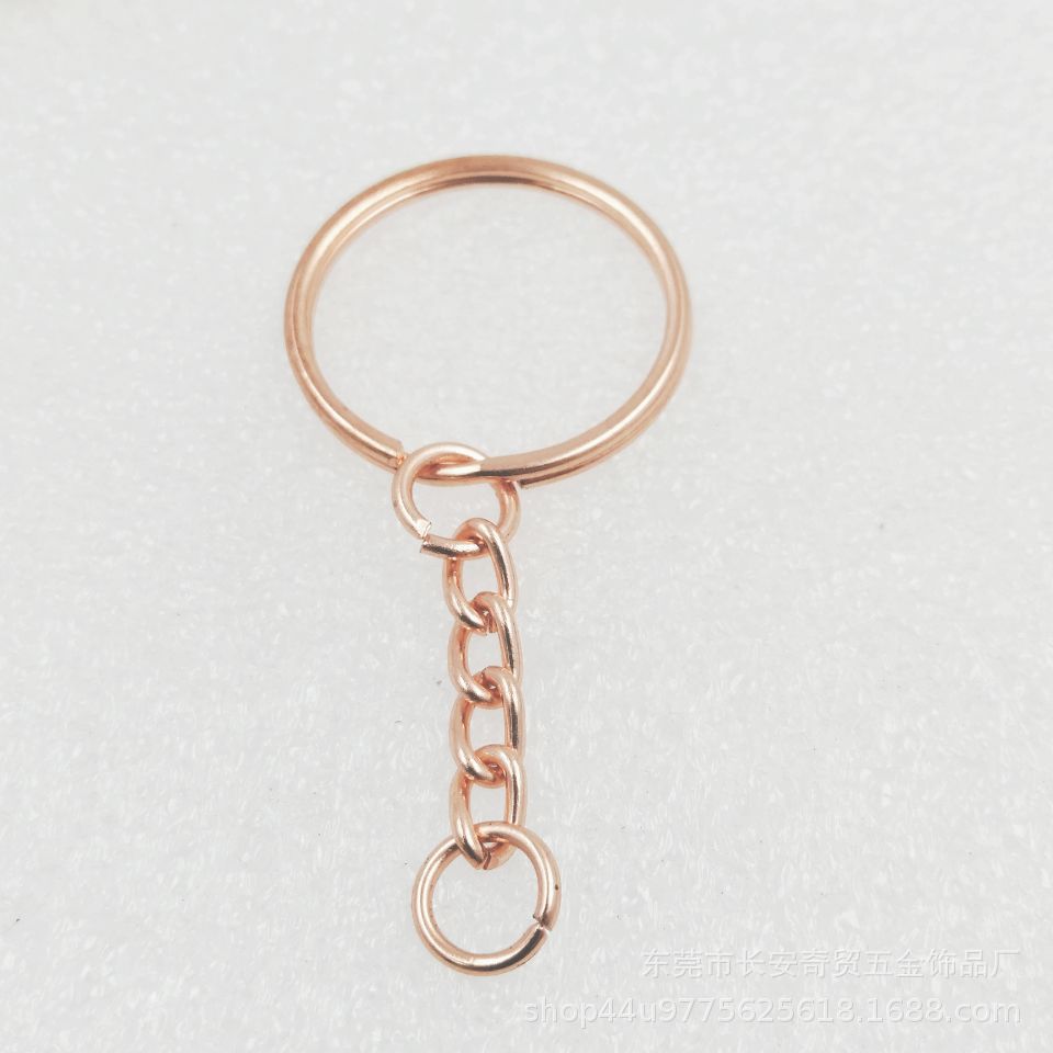 Rose gold 1.5X25mm aperture 4 knot button chain ta