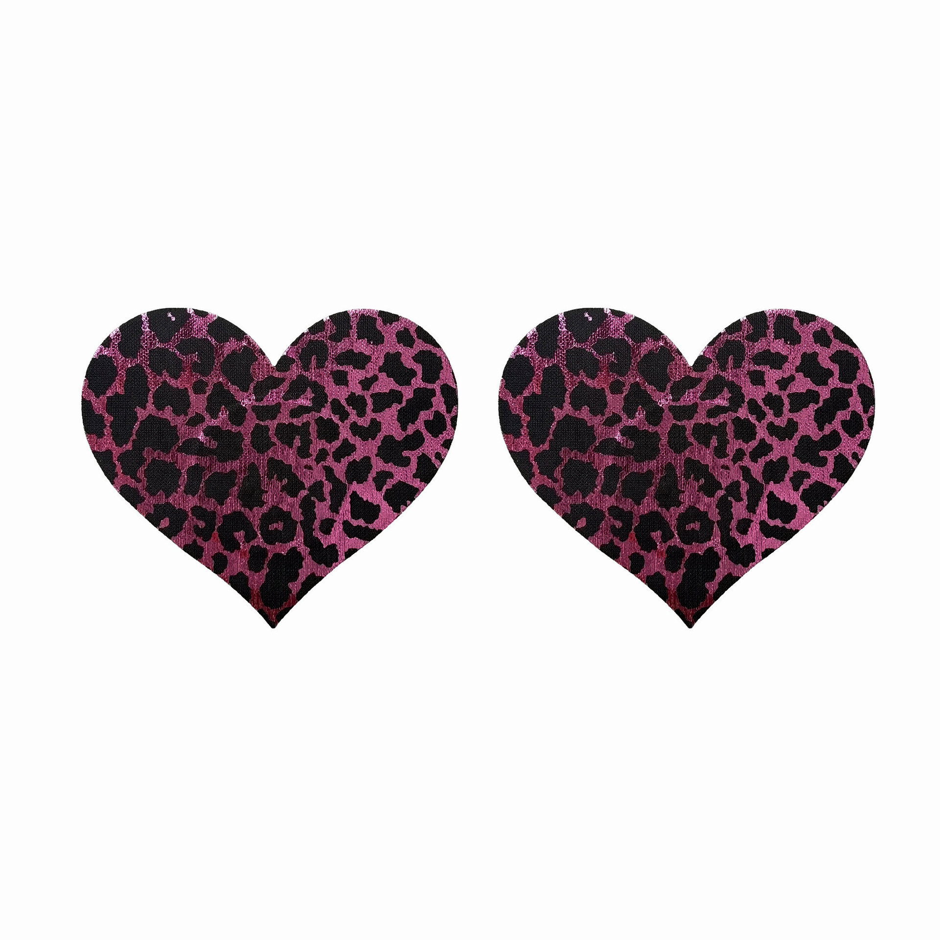Rose pink leopard heart