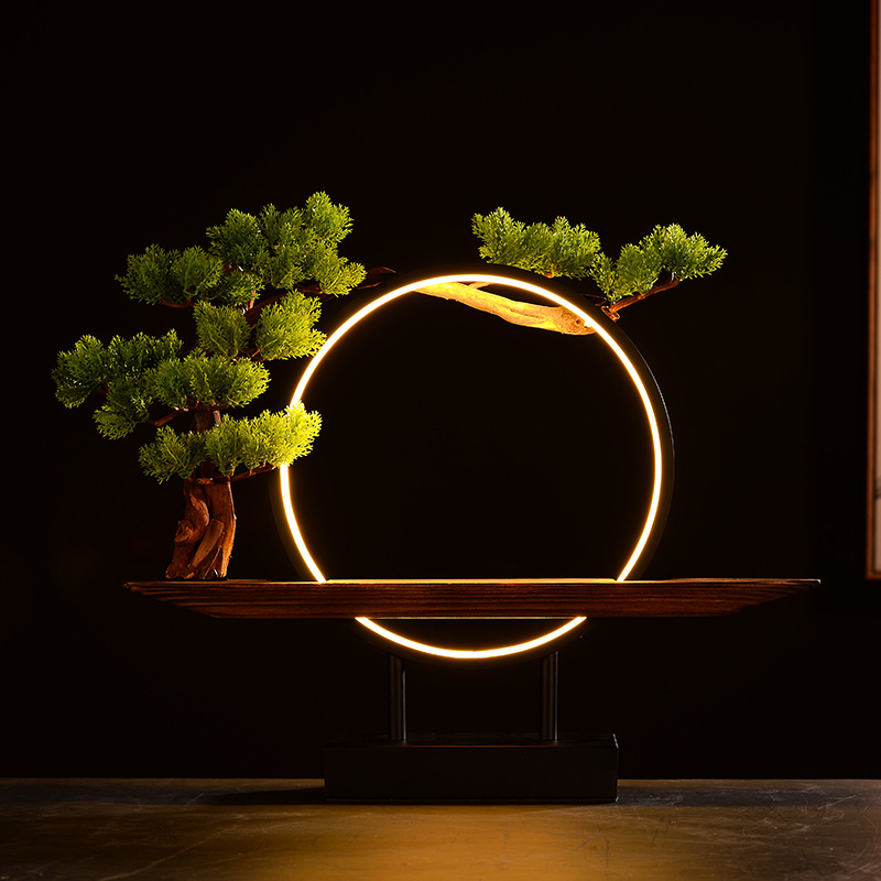 Welcome pine + single round light ring seat