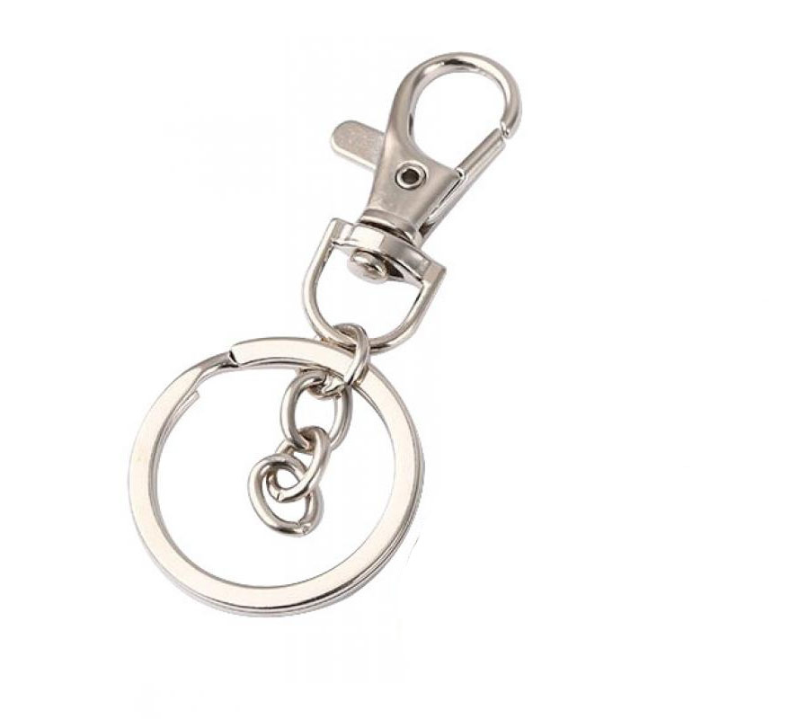 3 g dog button 30mm flat ring 3 section O chain