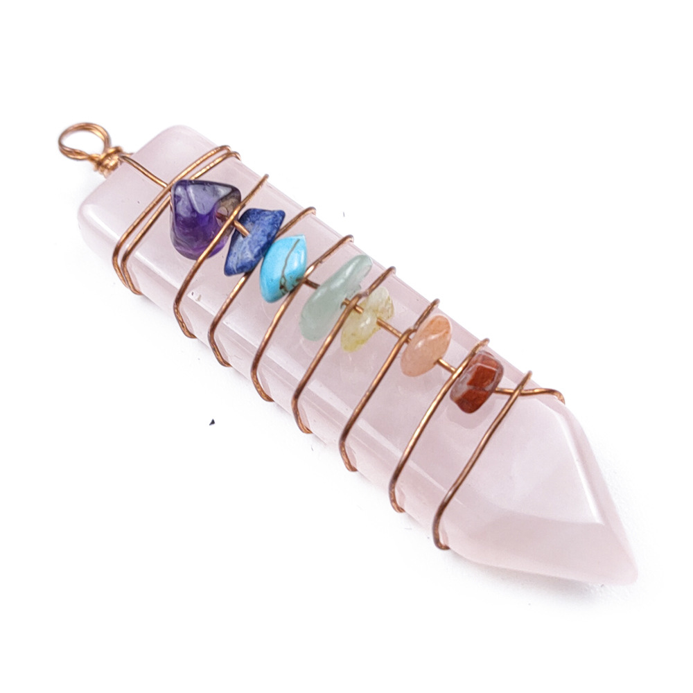 Pink crystal colorful pendant
