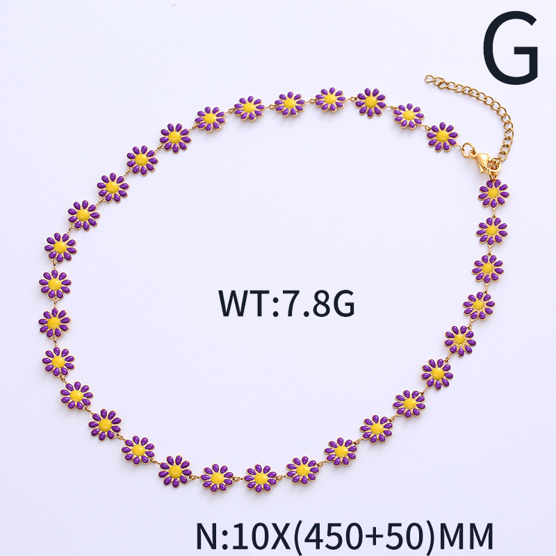 Gold, purple necklace