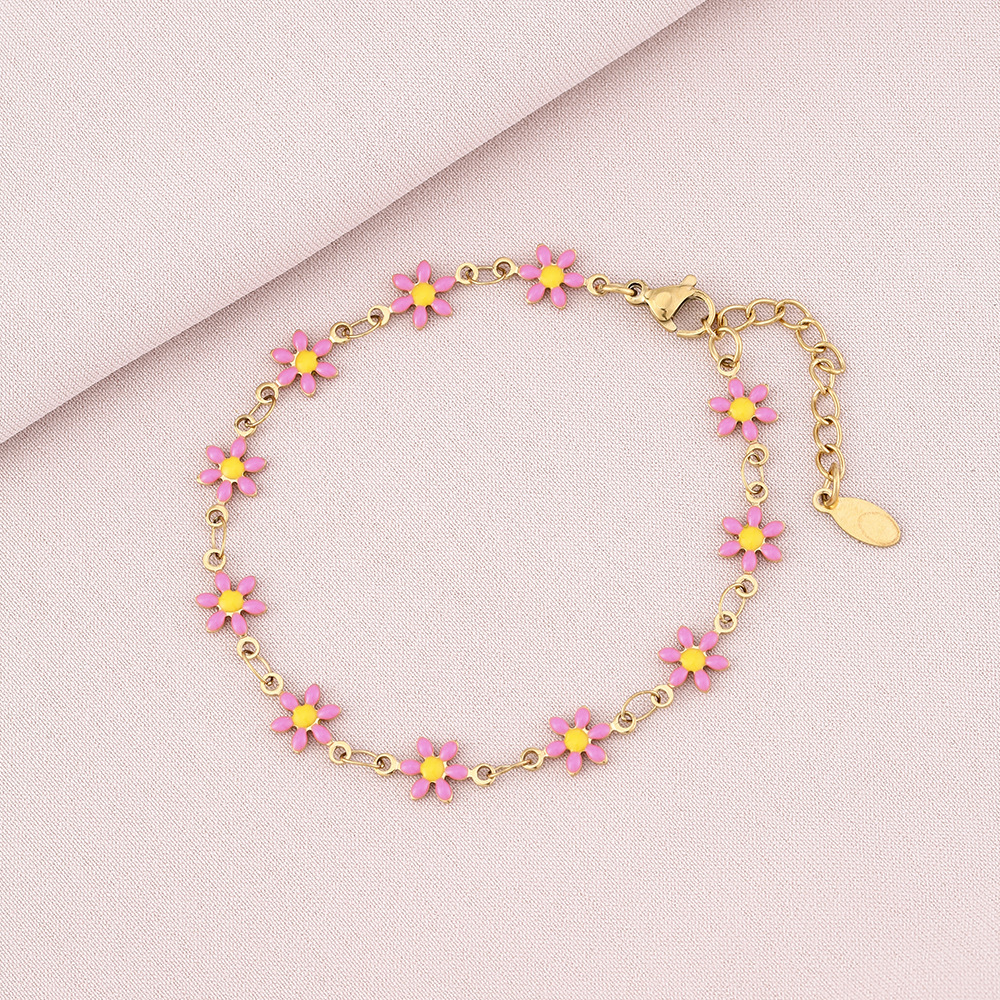 11:Pink bracelet (Gold)