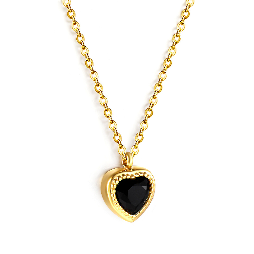 2:Black Diamond Heart Necklace