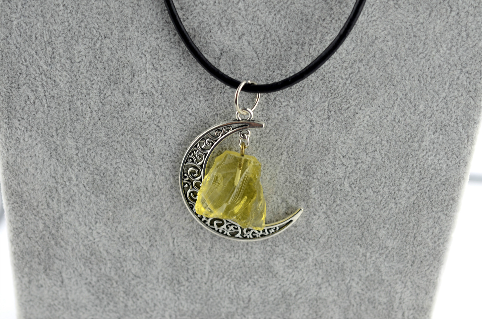 Lemon crystal antique silver