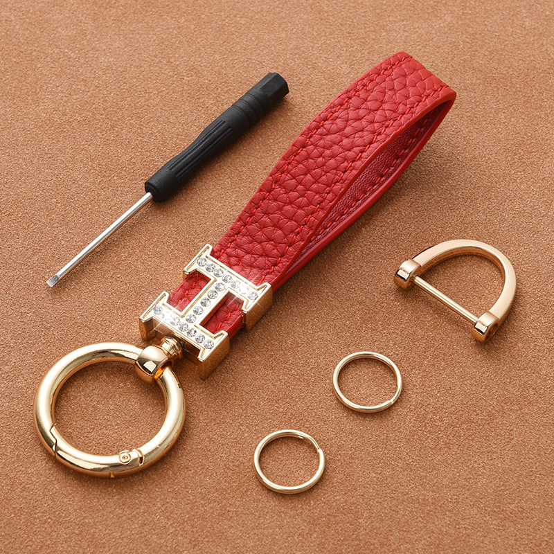 2:H Diamond Gold Buckle Red