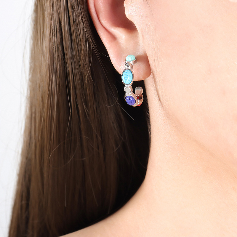 7:Steel earrings