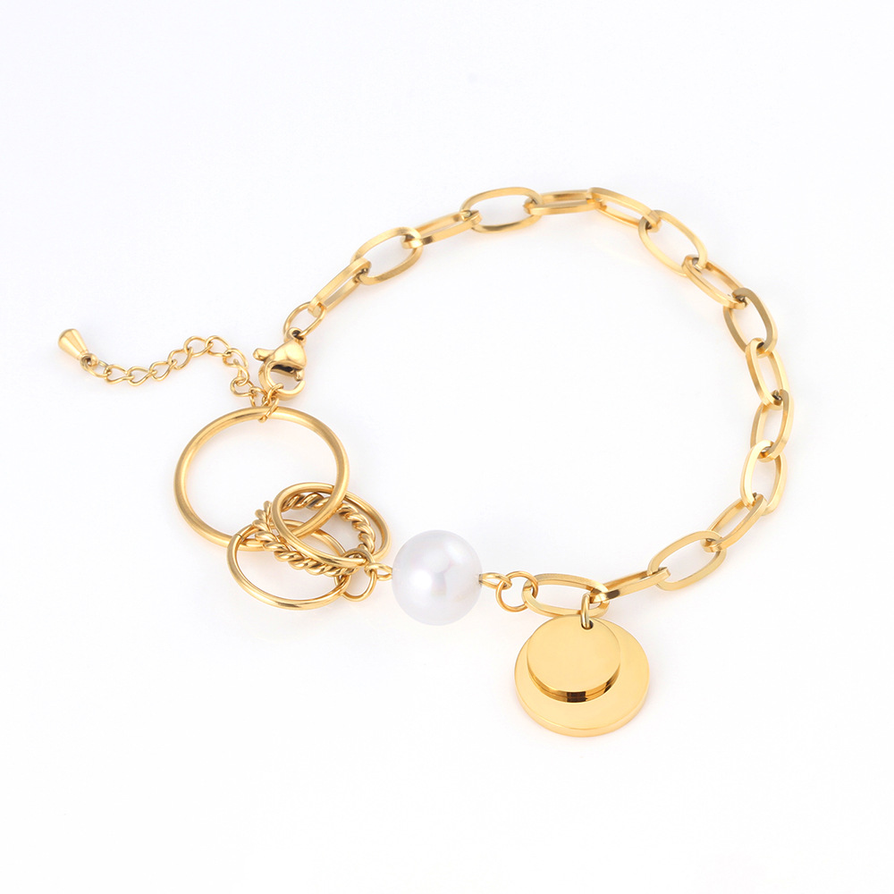 1:Pearl Round bracelet :18 3CM