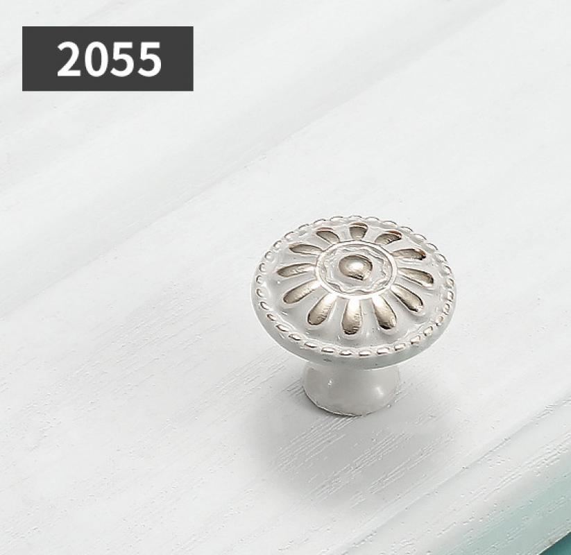 2055-small single hole-ivory white 24x20mm
