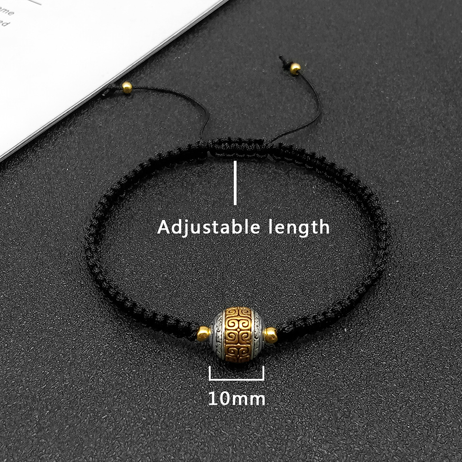 2:10mm round bead bracelet