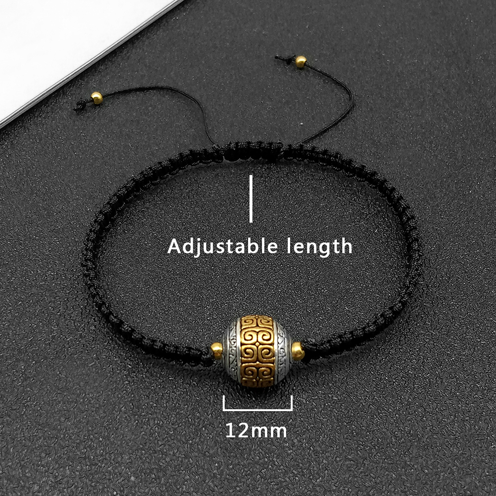 12mm round bead bracelet