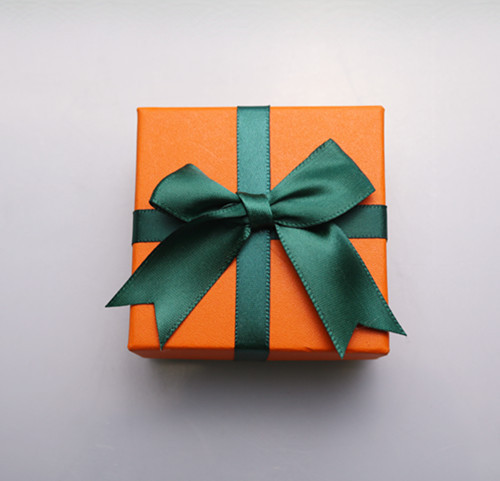 Orange and green ribbon 5×5×3.5cm