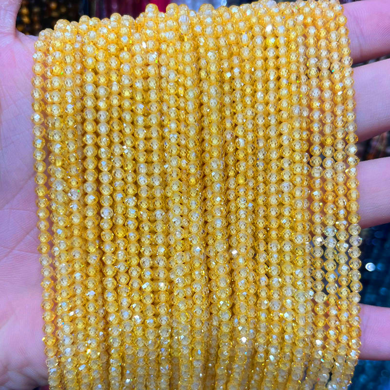 yellow 2mm about 185 pieces / string