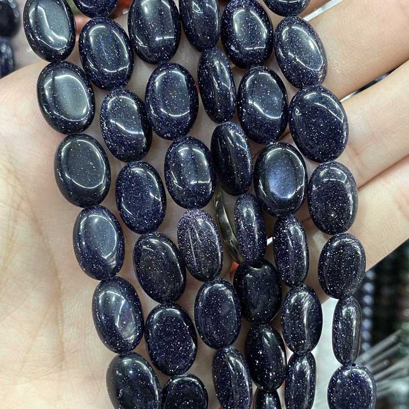 Blue Goldstone 10 * 14mm approximately 28 pieces /