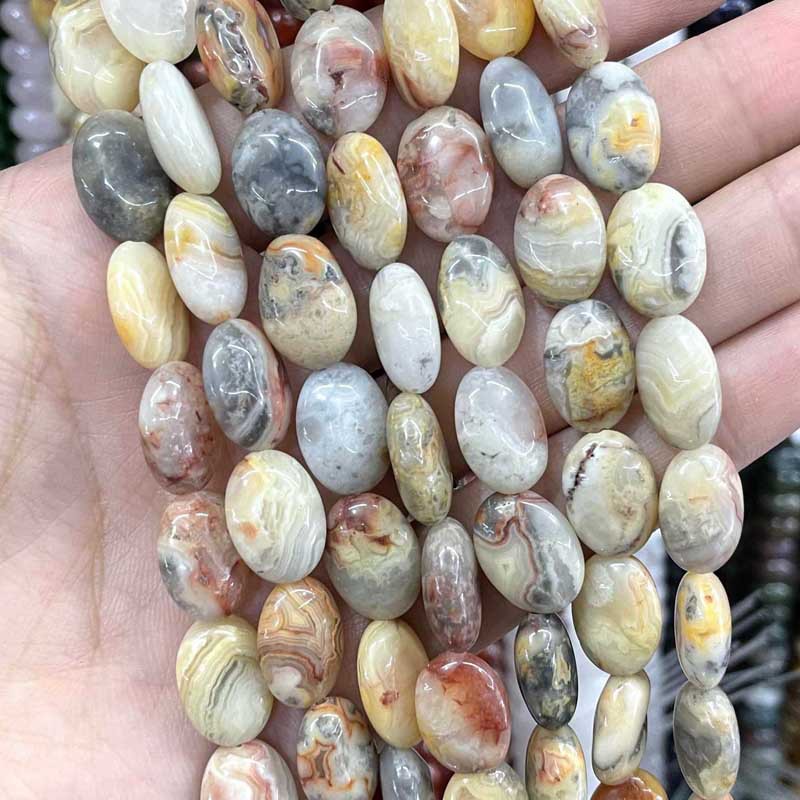 Crazy Agate 10 * 14mm approximately 28 pieces / st
