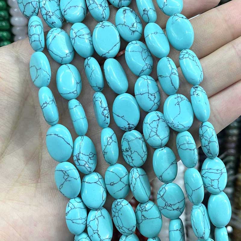 Turquoise 10 * 14mm approximately 28 pieces / stri