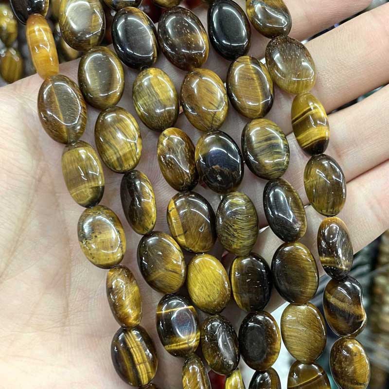 tiger eye 10 * 14mm approximately 28 pieces / stri