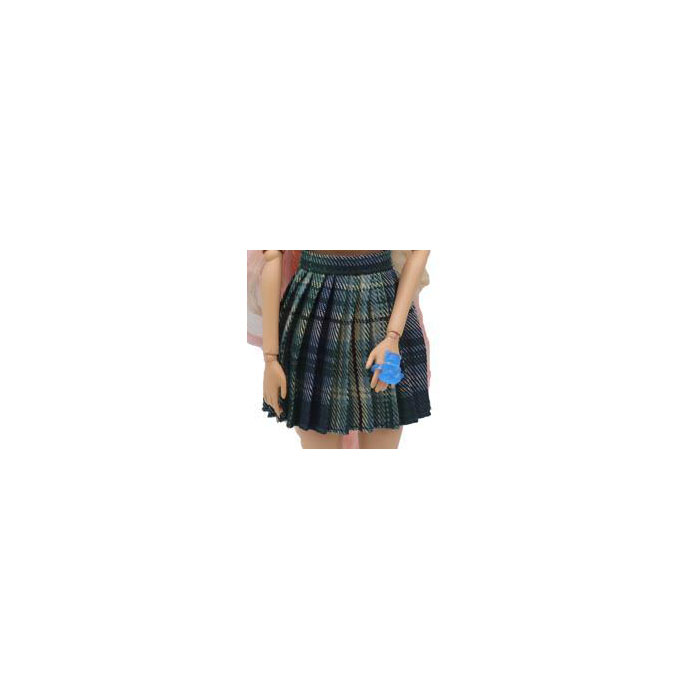 Dark green pleated skirt