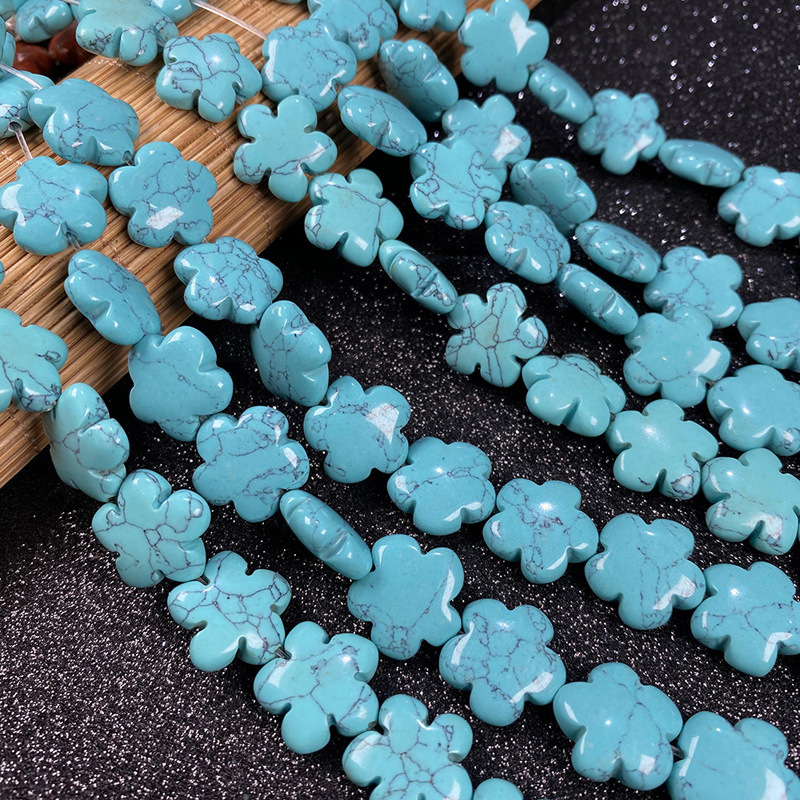 blue turquoise 16 * 16 * 6mm about 25 pieces