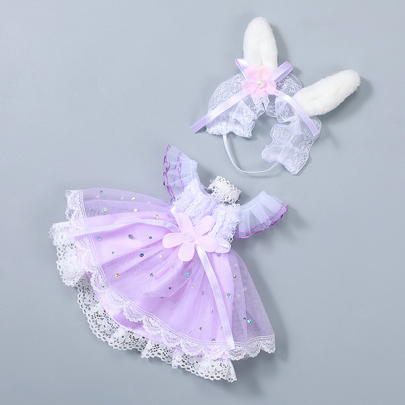 A purple skirt with rabbit ears