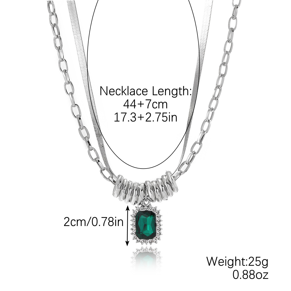 N2211-6 Green crystal double layer