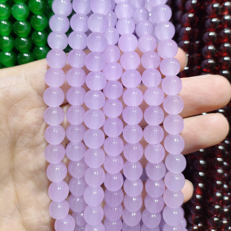 light purple 6mm about 140 pieces / string