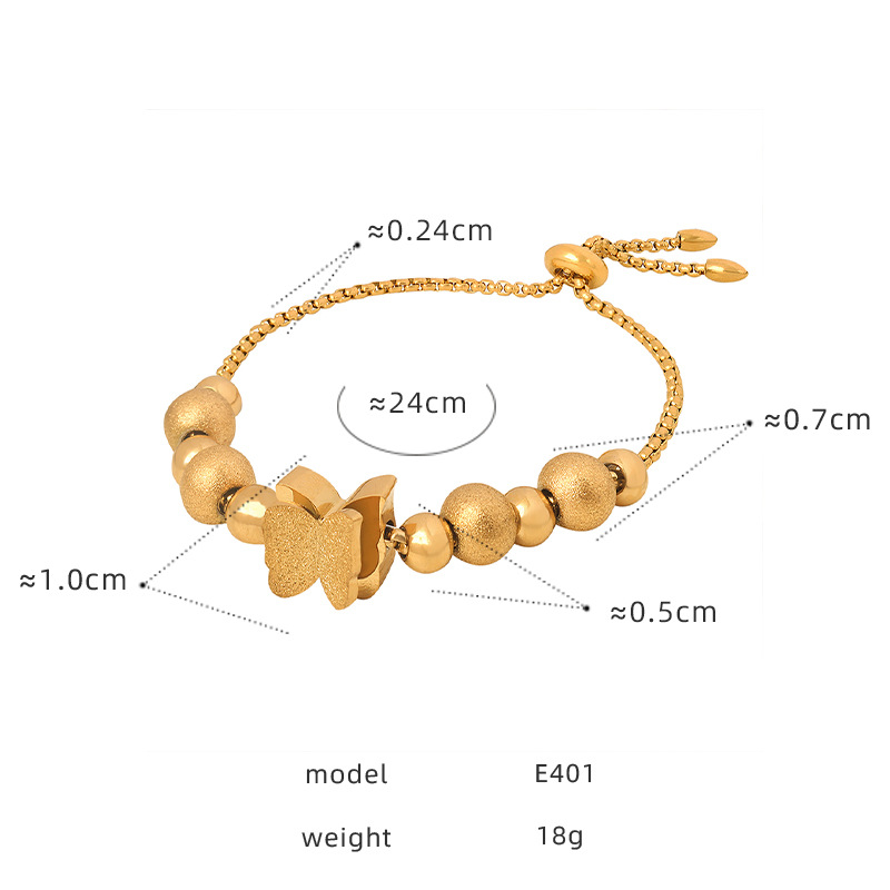 4:E401 - Gold Bracelet - 24cm