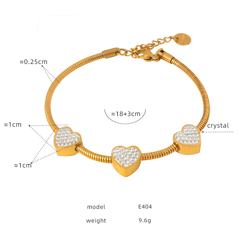 E404 - Gold Bracelet - 18   3cm