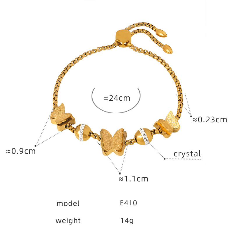 10:E410 - Gold Bracelet - 24cm