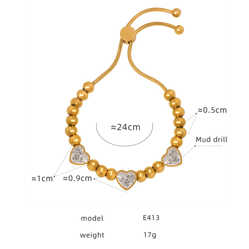 12:E413 - Gold Bracelet - 24cm