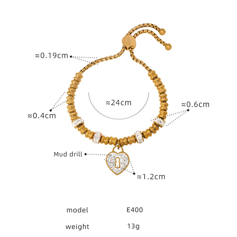 2:E400 - Gold Bracelet - 24cm
