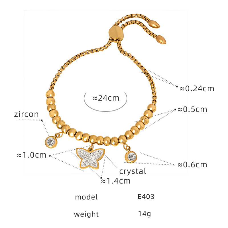 6:E403 - Gold Bracelet - 24cm