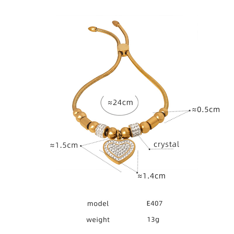 10:E407 - Gold Bracelet - 24cm
