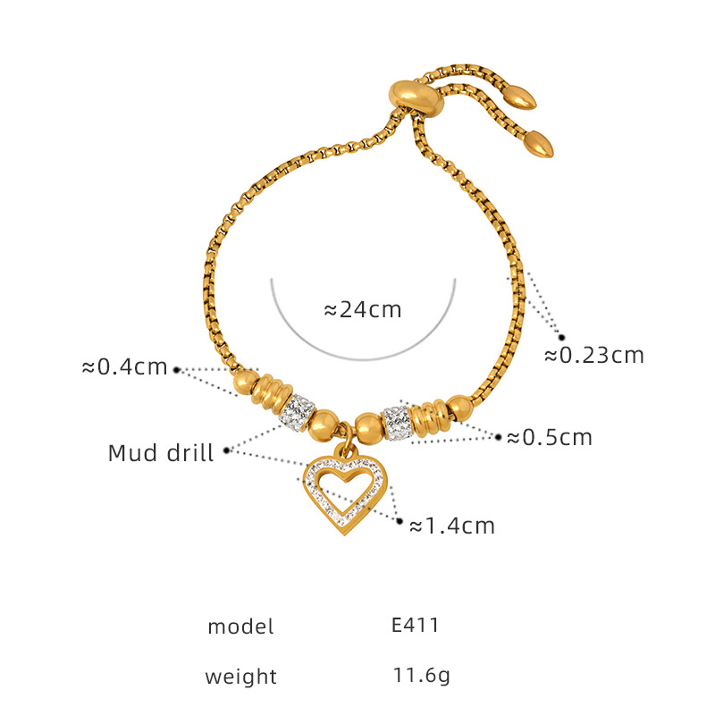 12:E411 - Gold Bracelet - 24cm