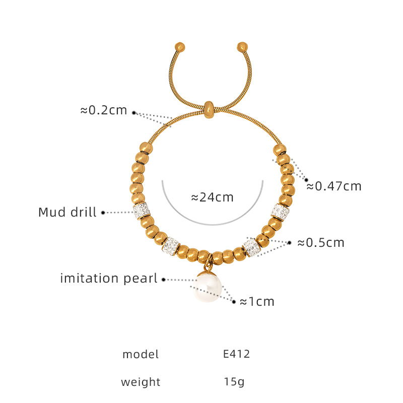 14:E412 - Gold Bracelet - 24cm