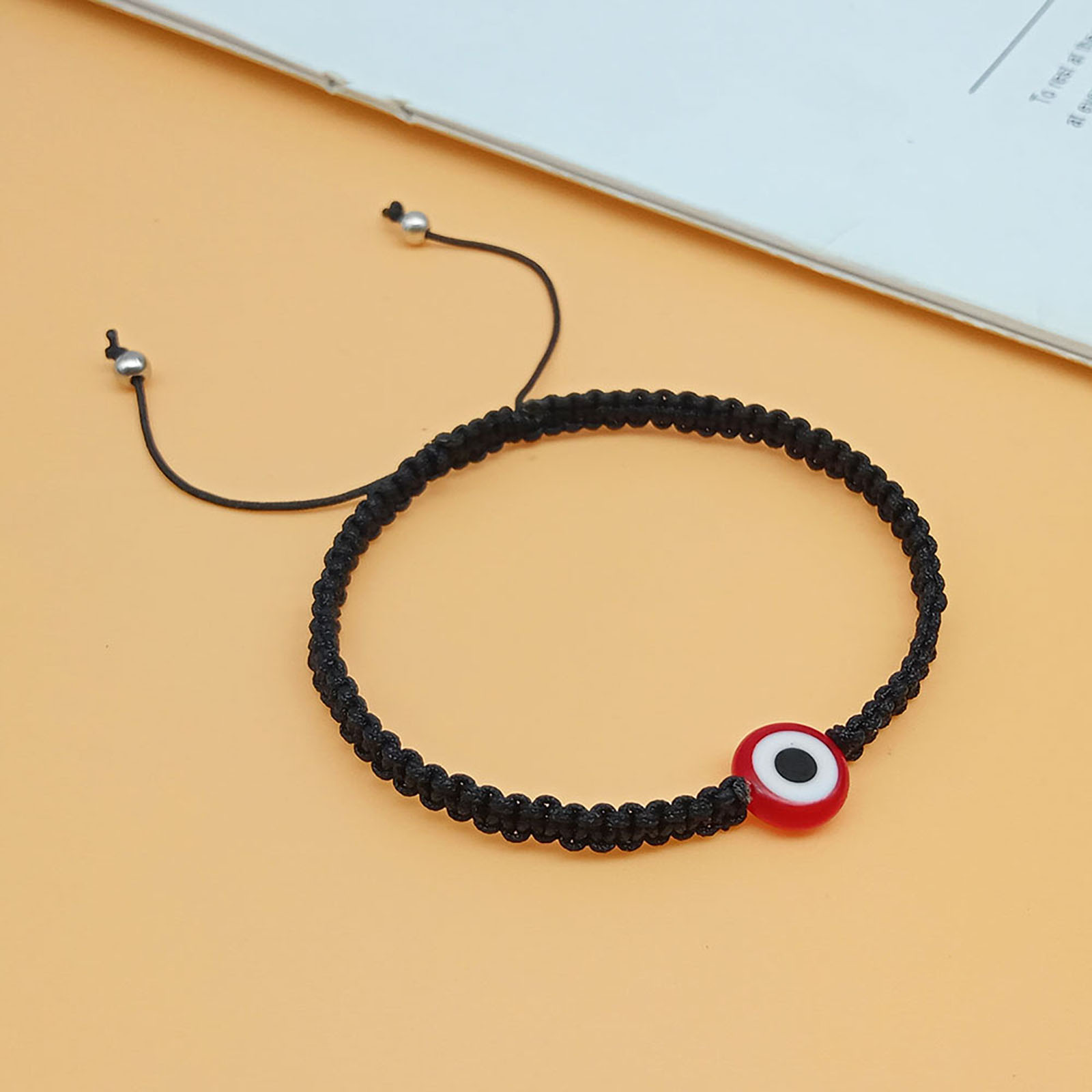 3:Red Eyed Black Rope Bracelet