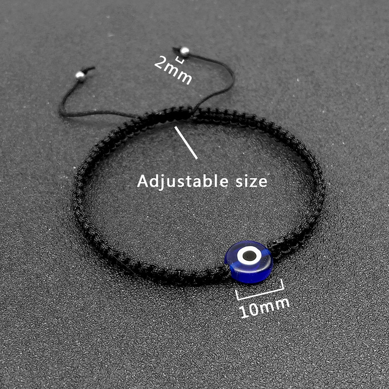1:Eye size 10mm Bracelet size adjustable