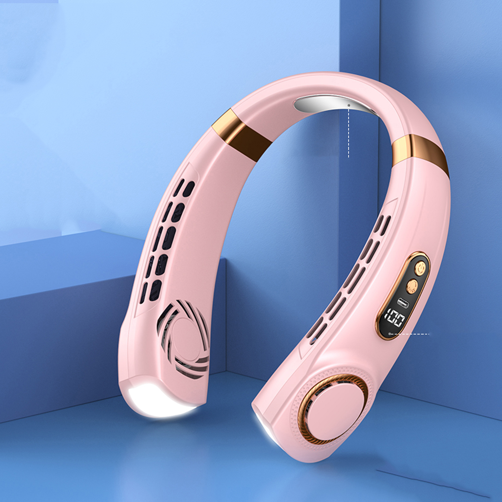 [Top with pink] Typc charging   long life   real-time power display   colorful atmosphere breathing light