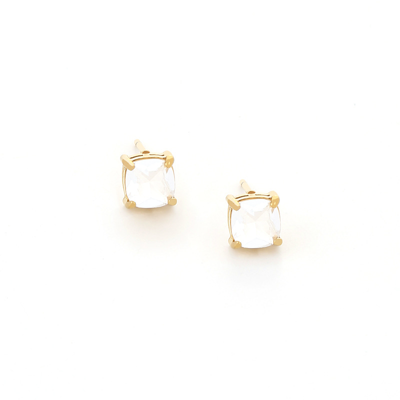11:White diamond earrings