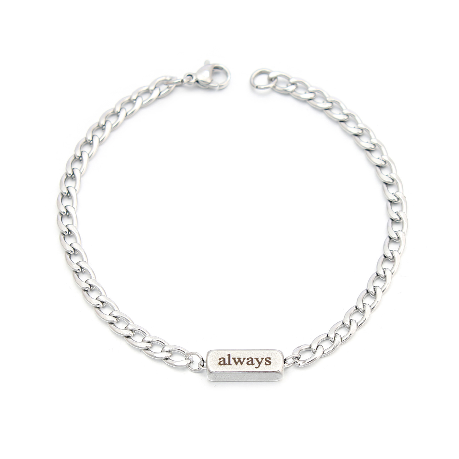 always engraved Cuban chain single