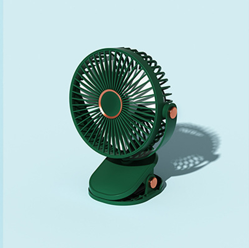 Green multi-function can clip small fan [ including battery, rechargeable ]175 * 112 * 210mm