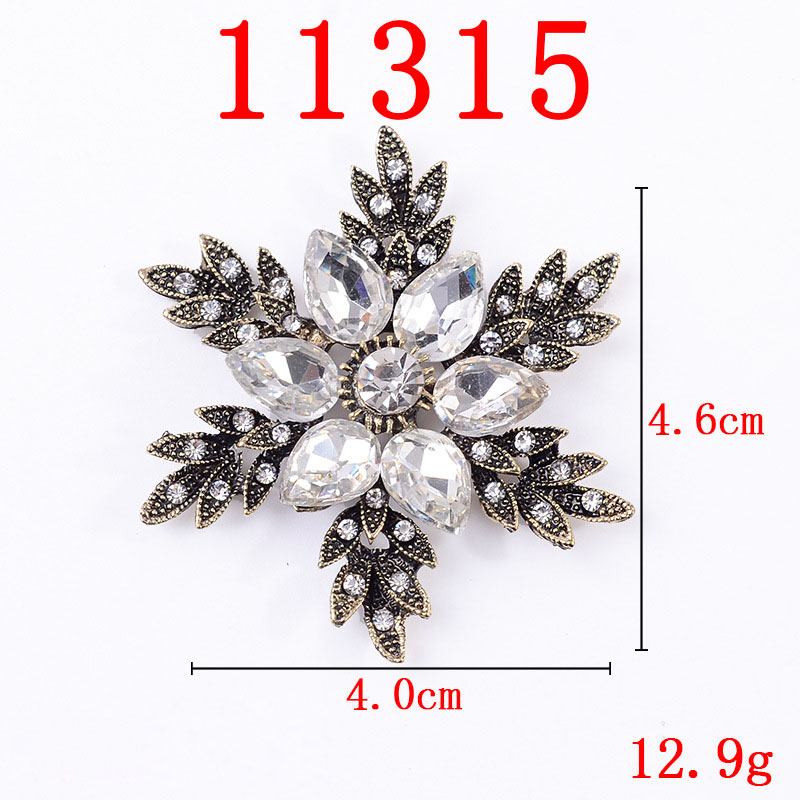 11315 gold, White Crystal-46 * 40mm