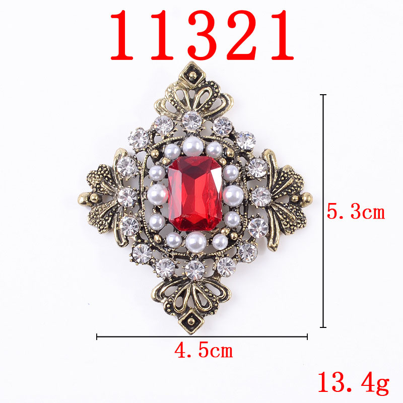 11321 gold, bright red crystal-53 * 45mm