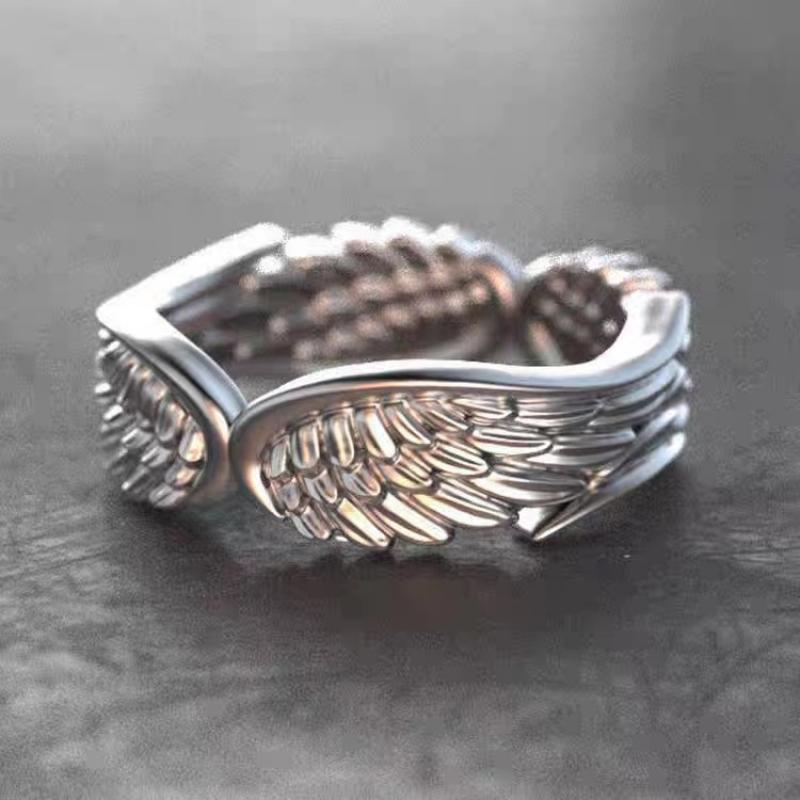 Wings ring silver