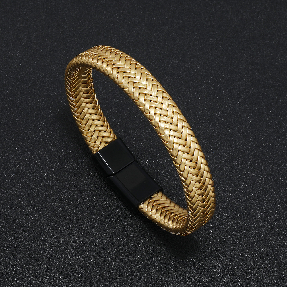 Gold skin and black buckle