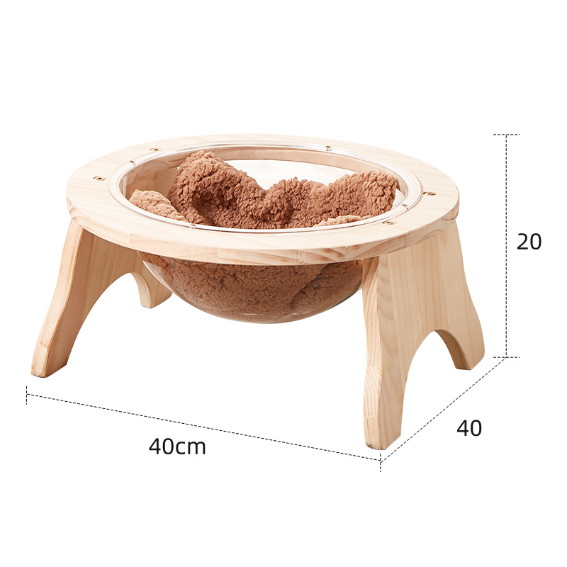 Round capsule brown bedding