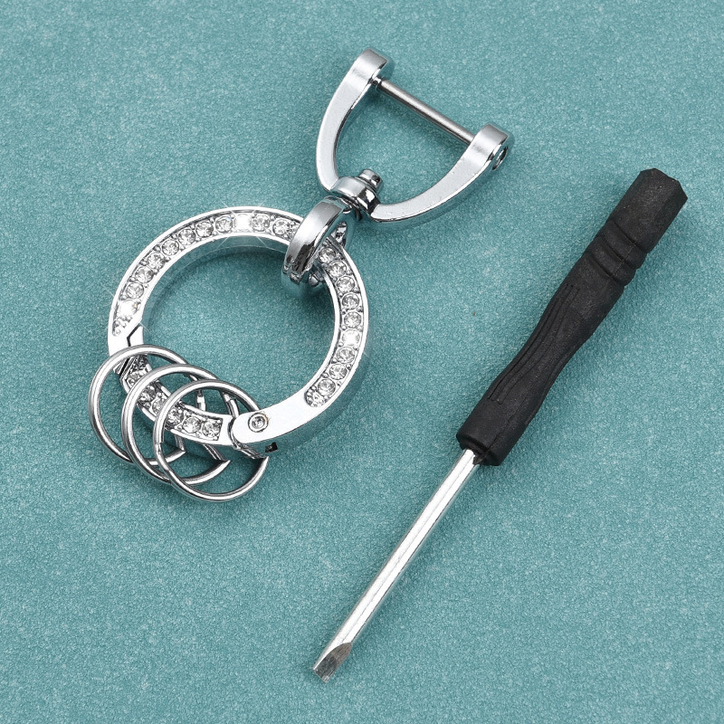 Upgraded round silver horseshoe buckle screwdriver