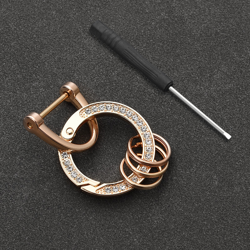 Screwdriver with gold circle buckle horseshoe buckle